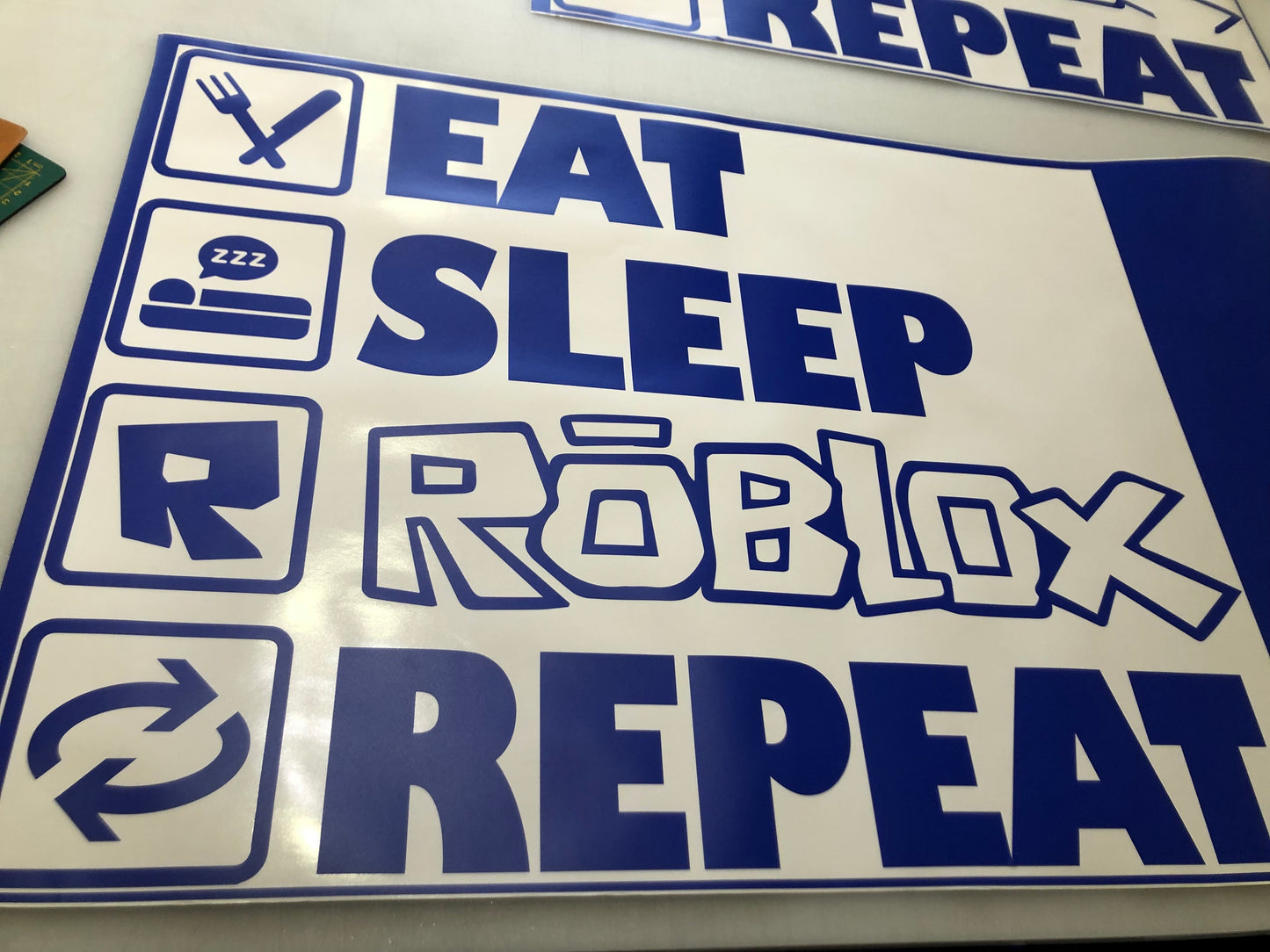 Eat Sleep Roblox REPEAT Wall Sticker I Bedroom Decor I Kids Teen Bedroom