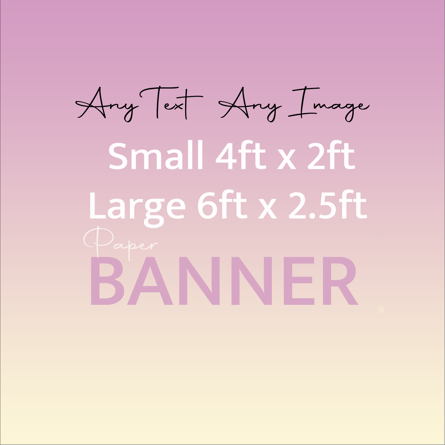 Paper banner sizes