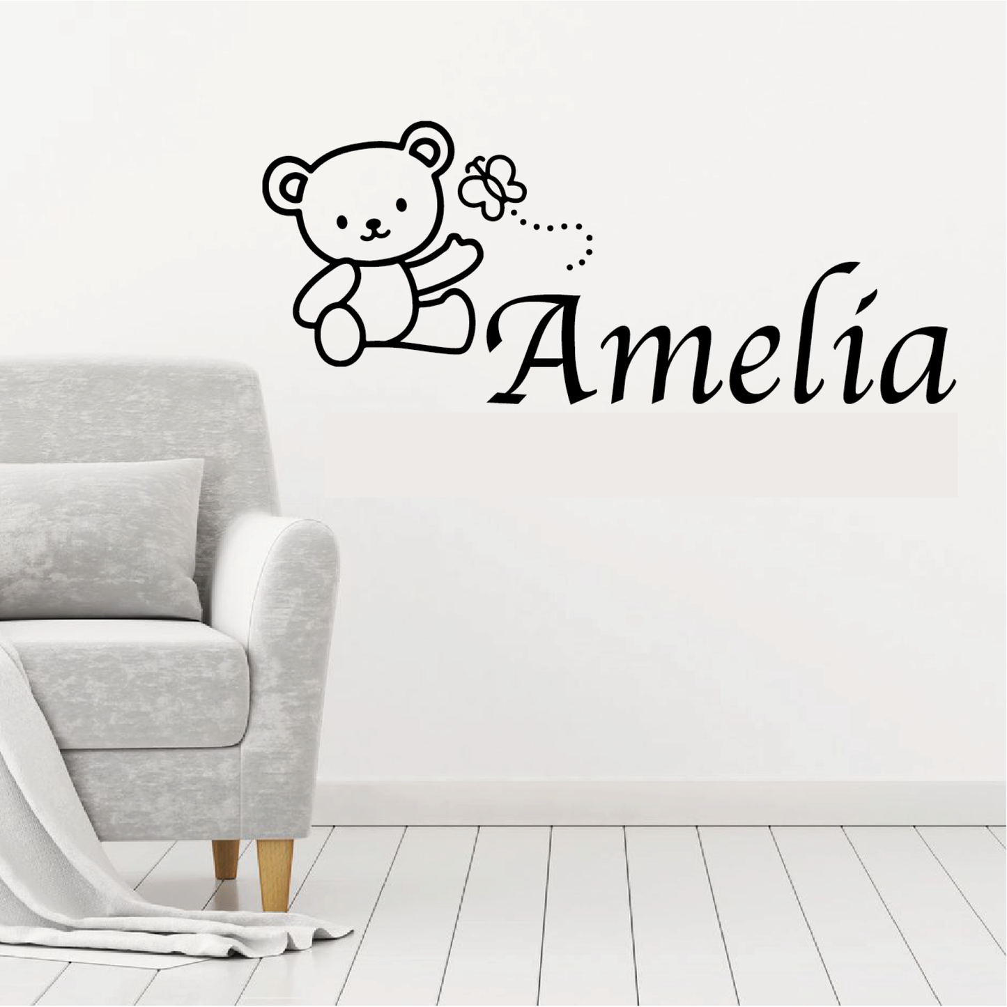 Teddy Sweet Dreams | Personalised Girls Boys Bedroom Wall Sticker I Nursery Decor Wall Art I Children Kids Plush Decor
