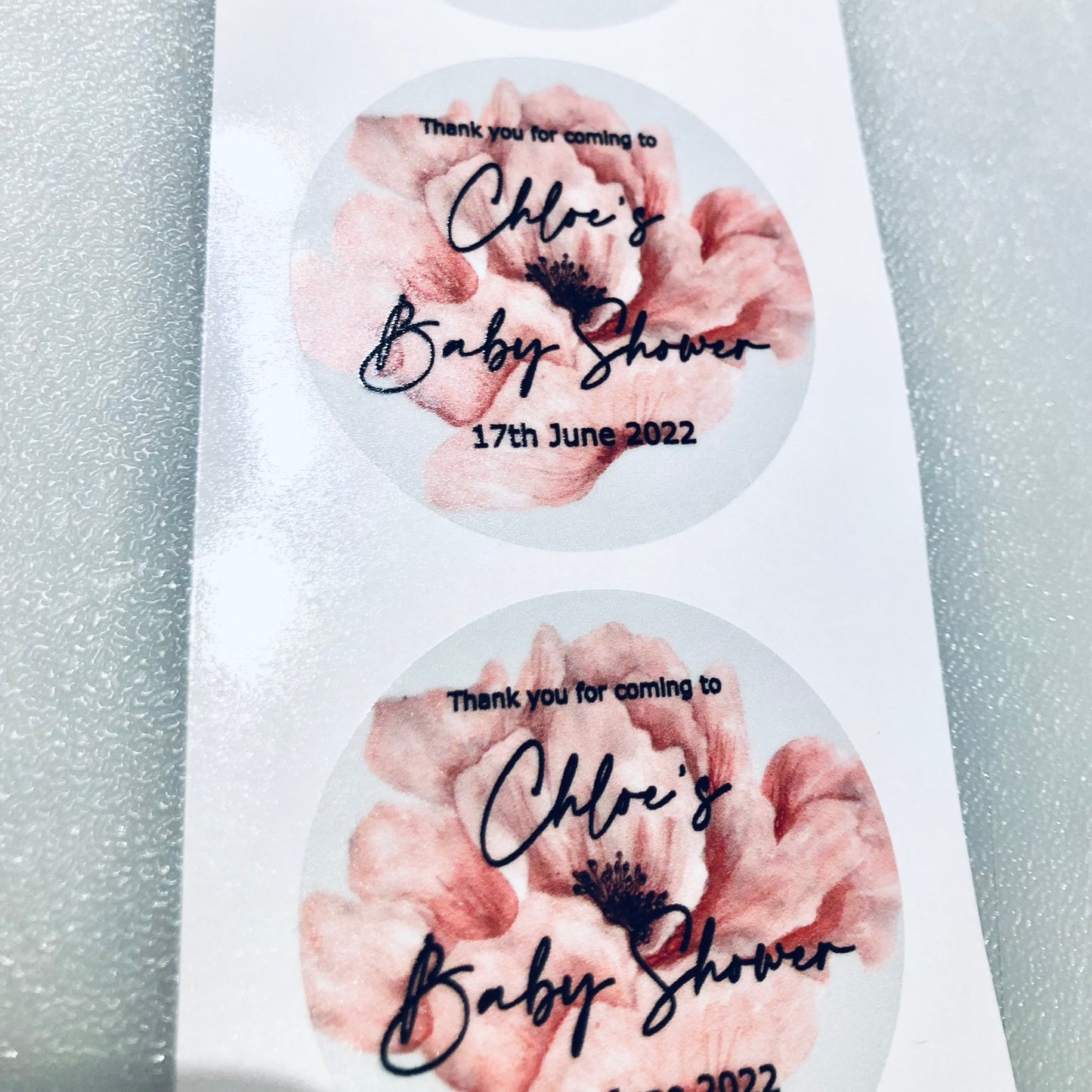 Rose petals baby shower