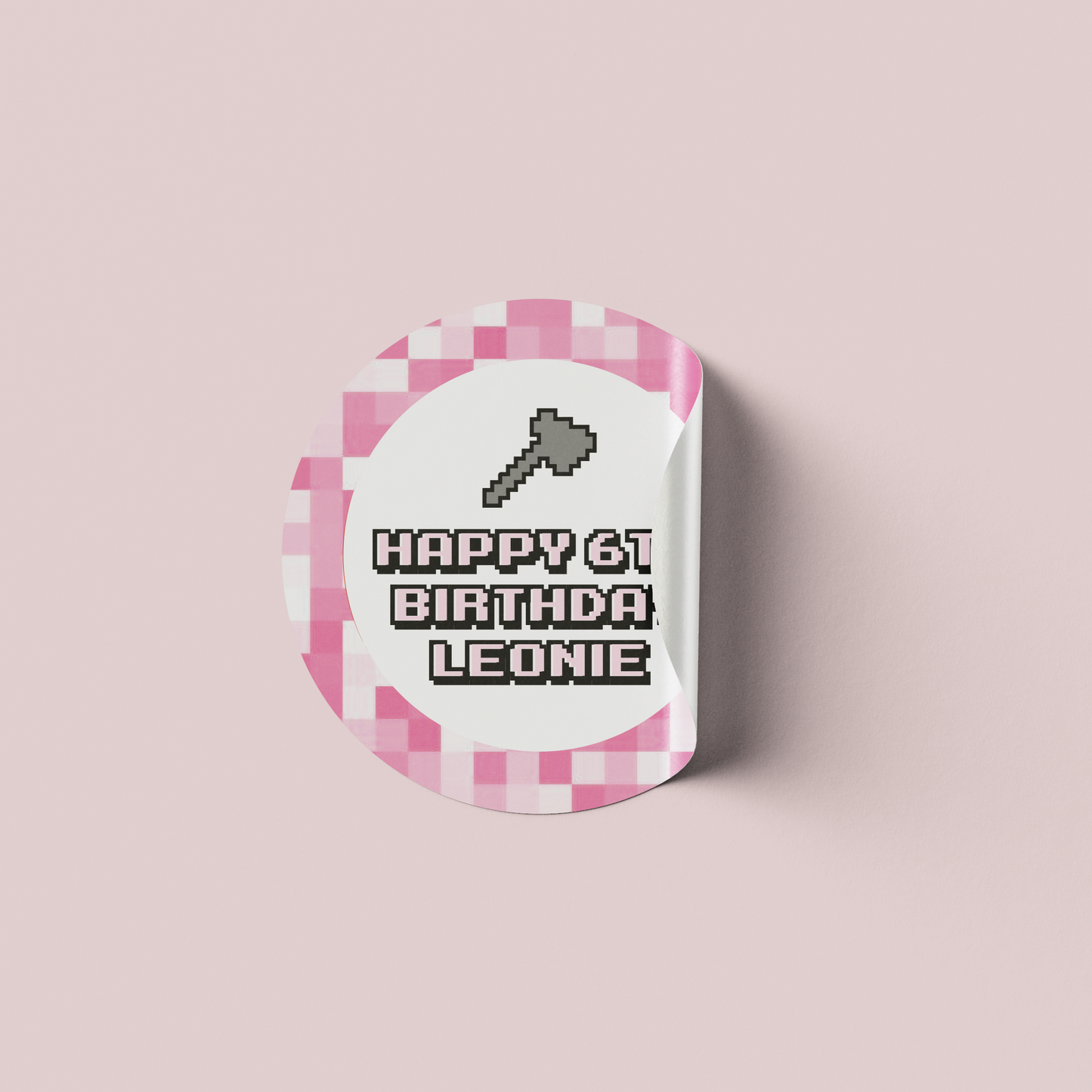 Minecraft birthday pink