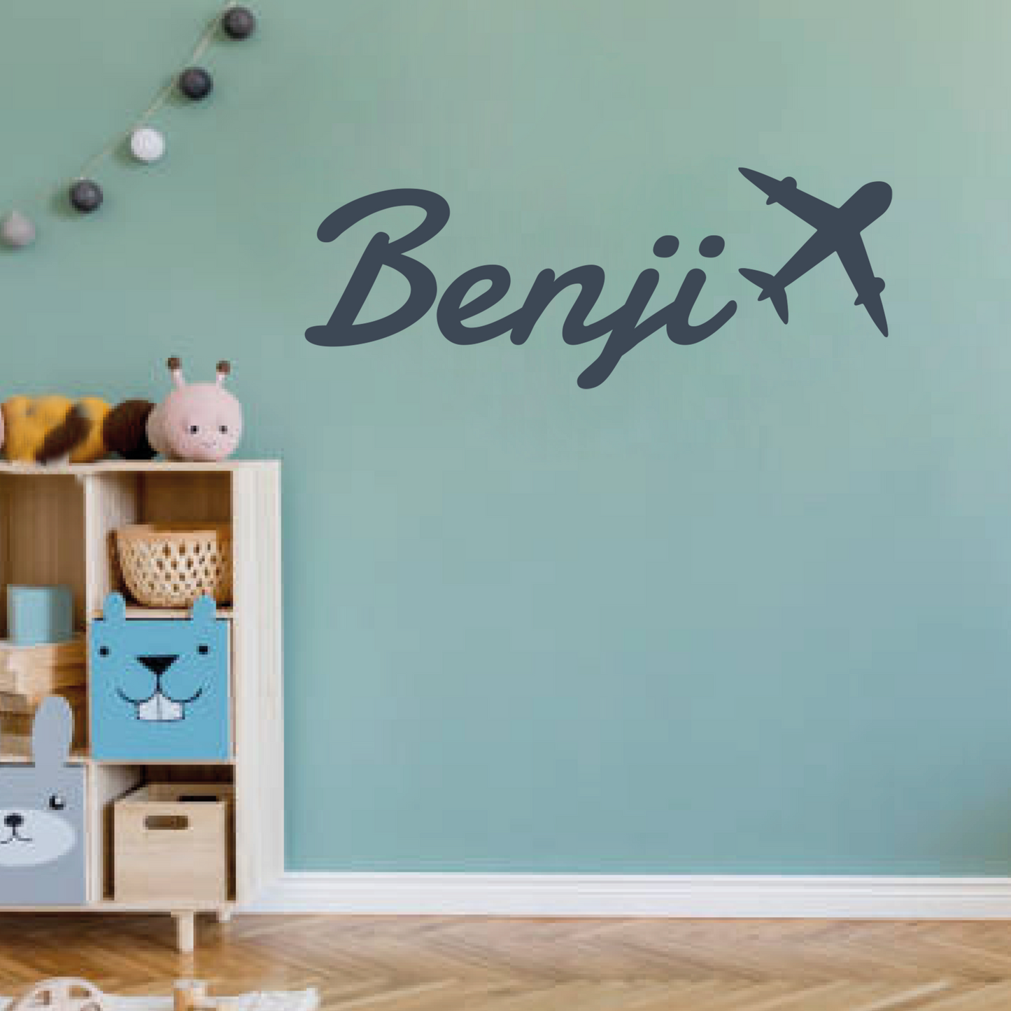 Aircraft Plane & Name Wall Sticker| Stars Wall Stickers | Nursery and Kids Bedroom