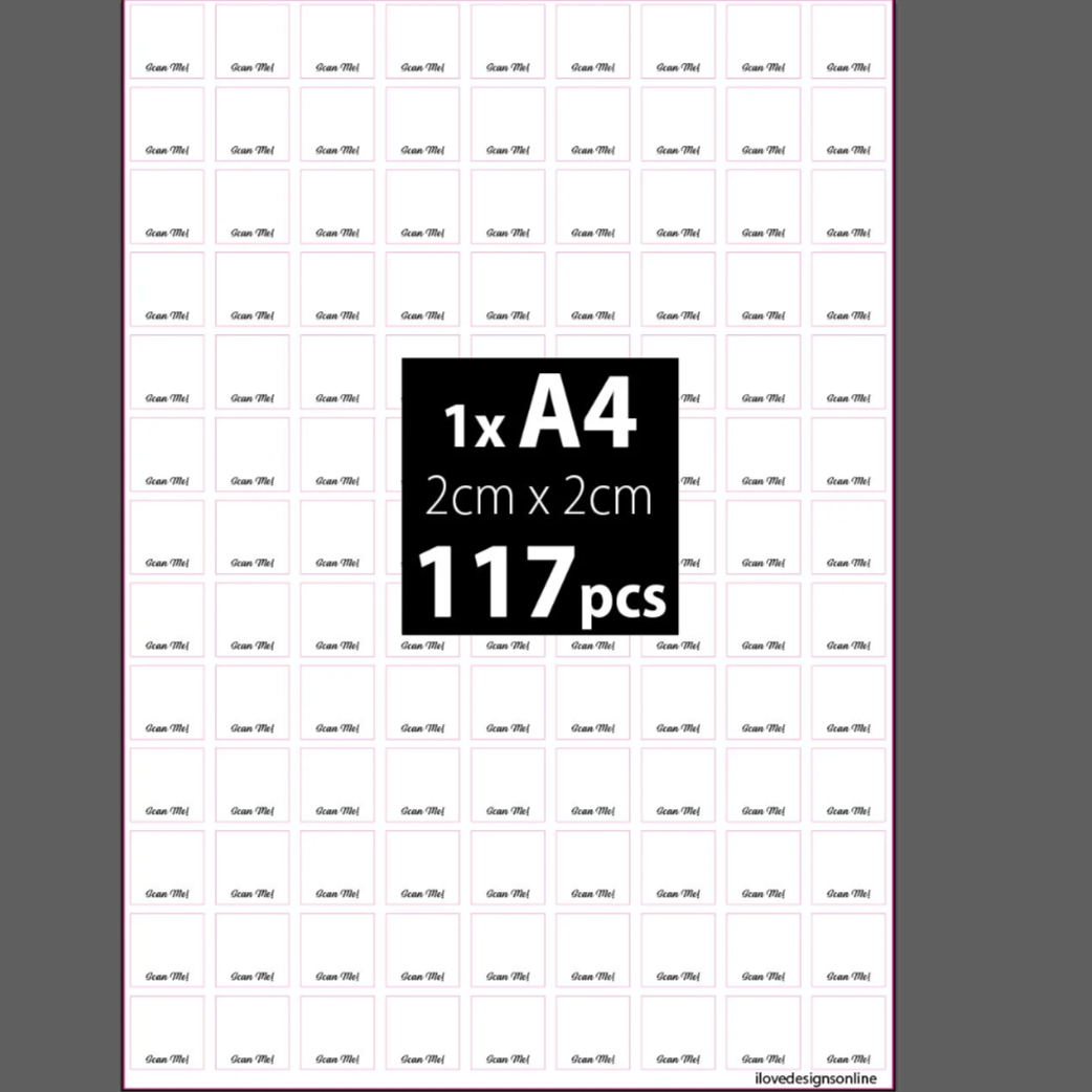 QR code stickers 117pcs