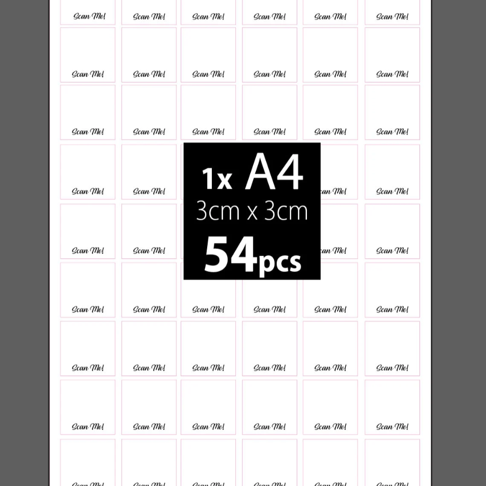 QR code stickers 54pcs