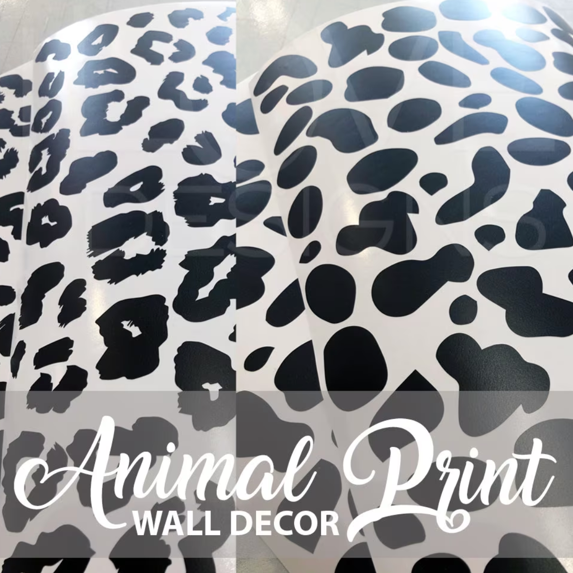 Animal Print Wall Glass Furniture Decor | Dalmatian Spots | Cheetah Prints | Wall Stickers Decals for Bedroom lIving space | Vinyl Art