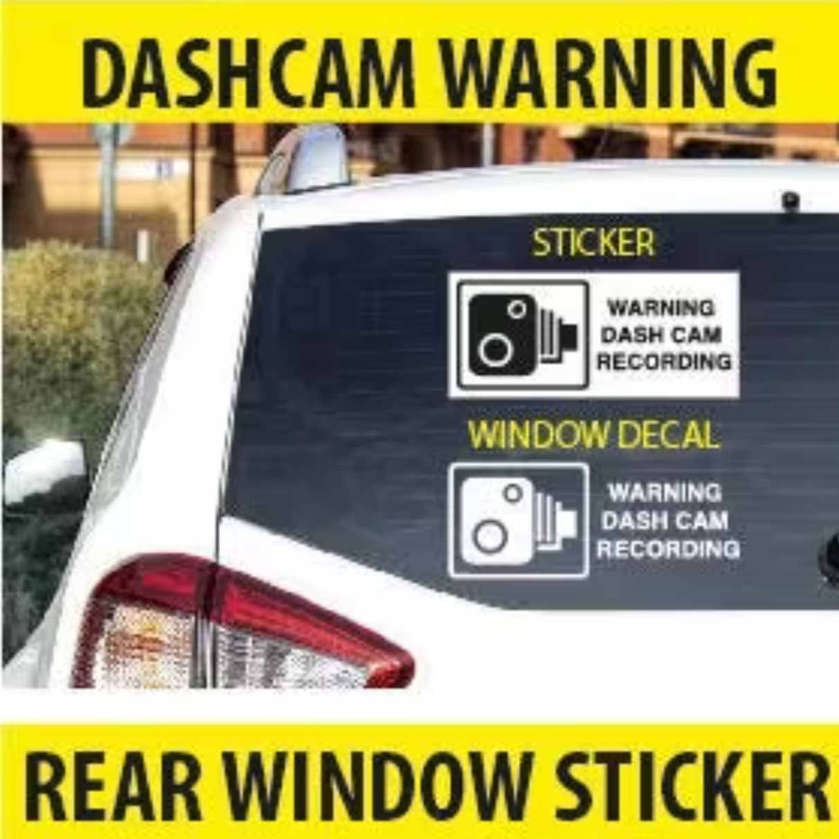 DASH CAM RECORDING warning
