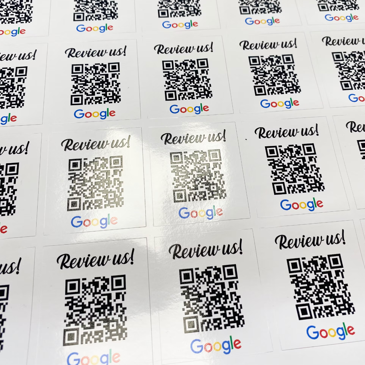 Google scan and review stickers | QR labels | Waterproof Super-sticky I Clients review link labels I Direct Traffic Marketing Scan QR