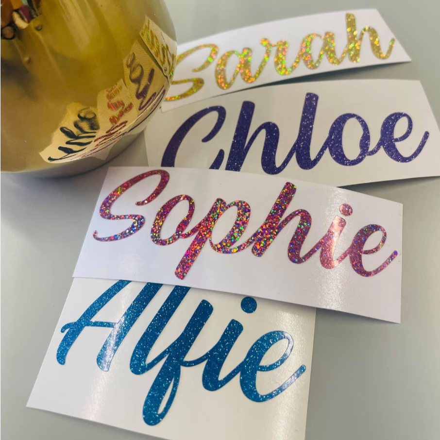 Customised name decals for bottles | Calligraphic name | Bridesmaid names | Personalised gift | Birthday Gift