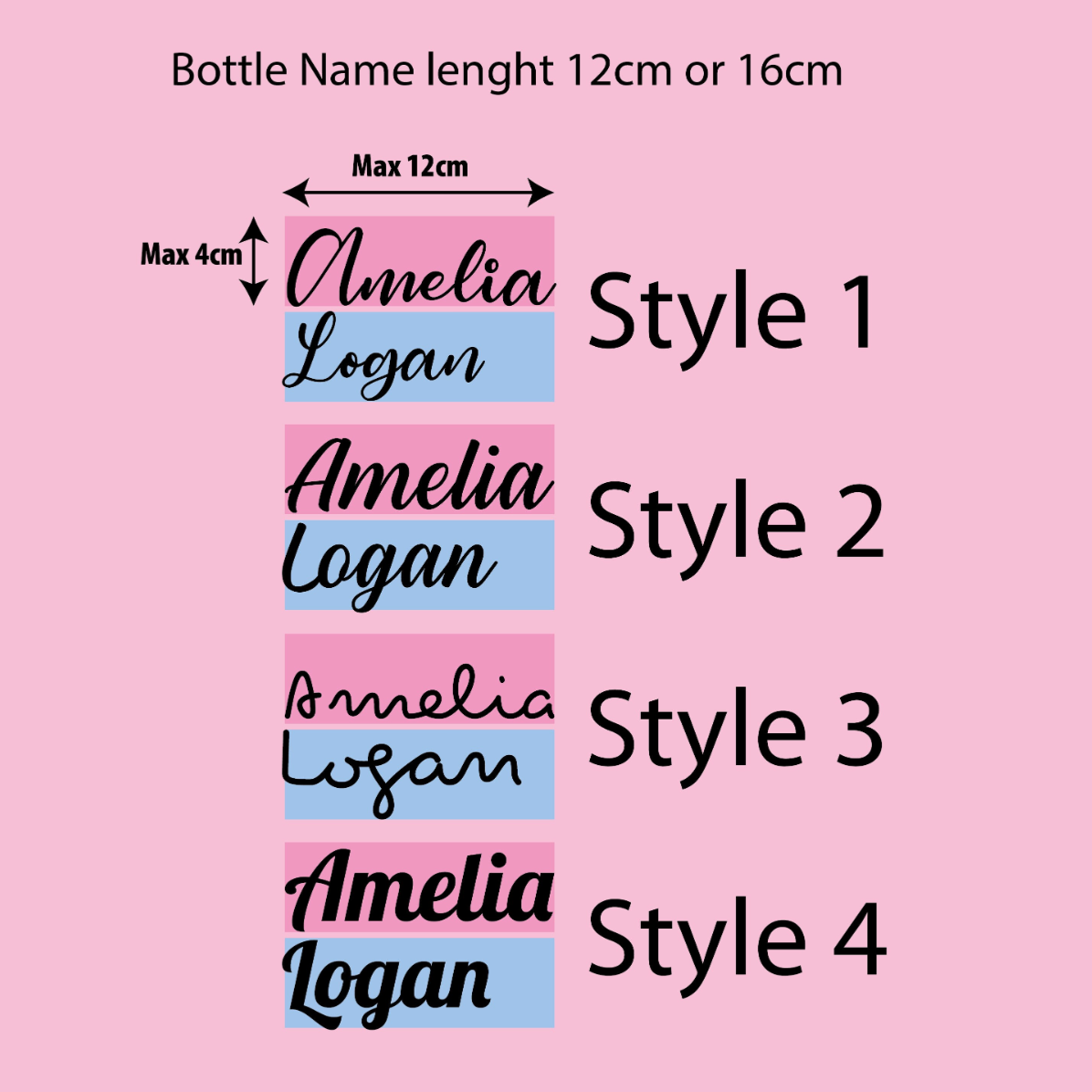 Personalised Name sticker for water bottle | Vinyl Decal Labels for Glass, Plastic, Gift box | UK made | Glitter, Gold, Silver, Rose gold