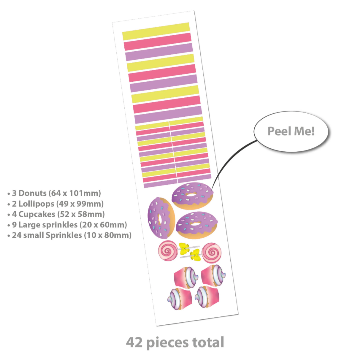Sweet treats size guide