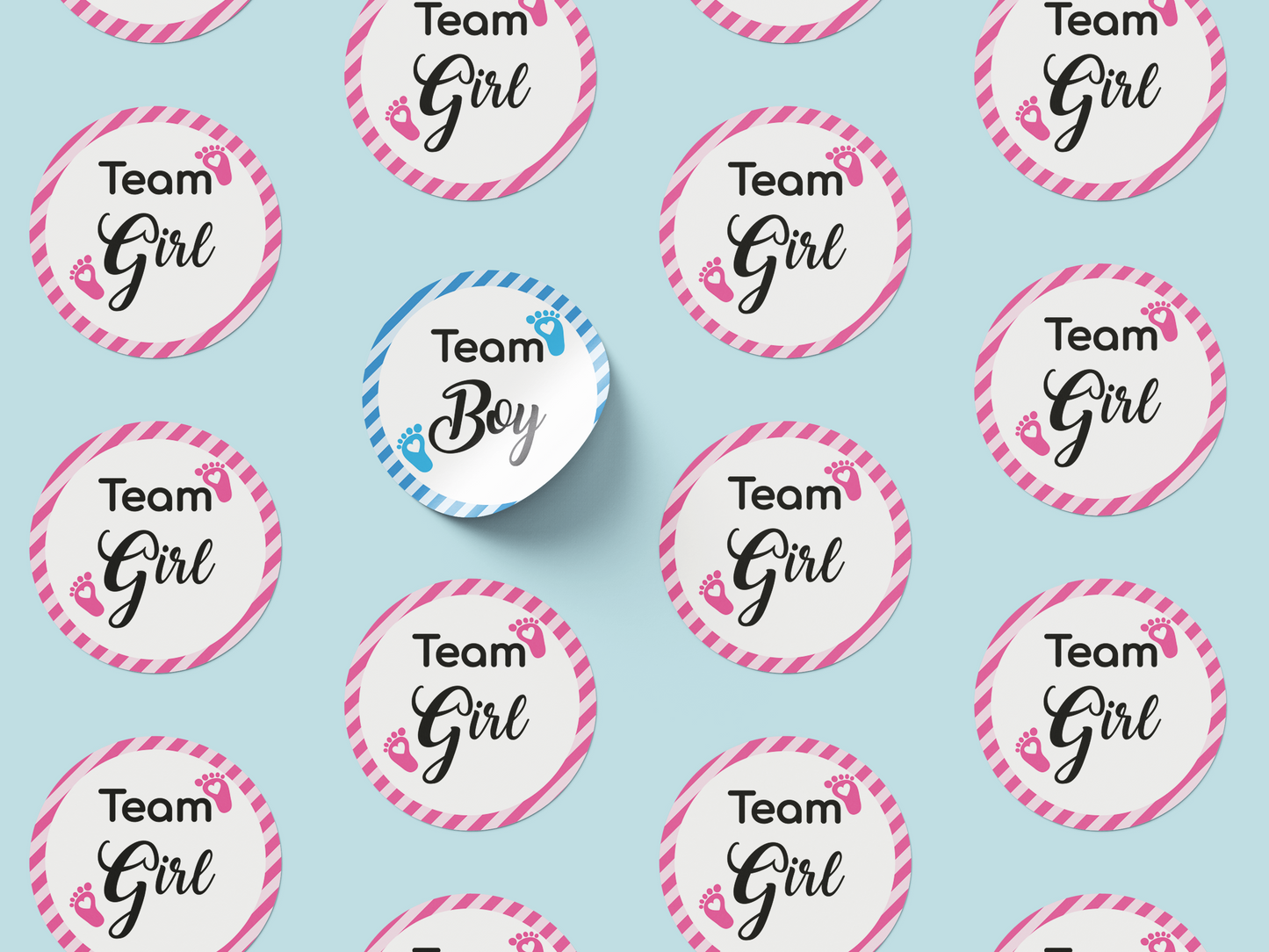 Gender Reveal Team boy Team girl