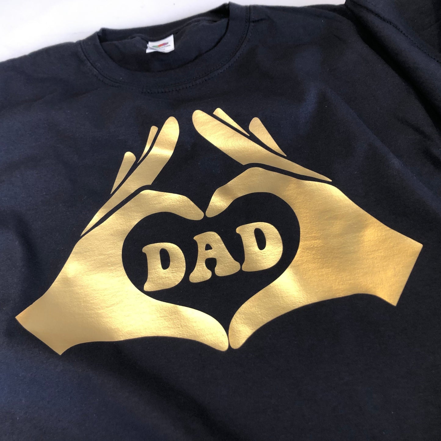 LOVE DAD say it with a heart T-shirt I Dad's birthday Gift idea Printed T-shirt I Men's tee | Grandad souvenir | Valentines gift