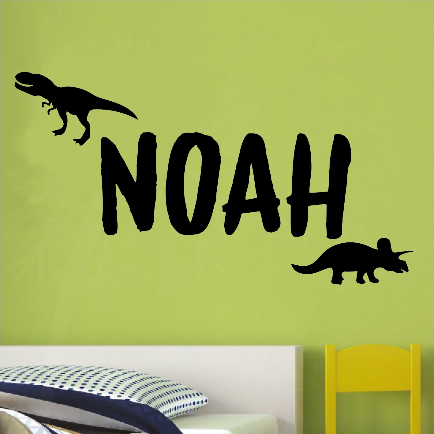 Dinosaur Boys Bedroom Wall Sticker | Vinyl art wall decor | Kids Feature wall art