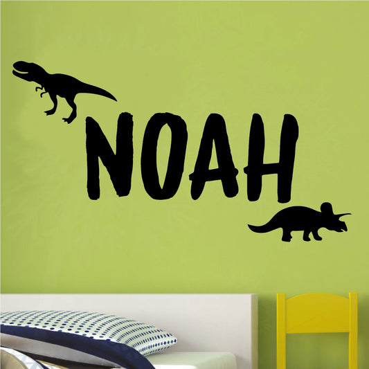 Dinosaur Boys Bedroom Wall Sticker | Vinyl art wall decor | Kids Feature wall art