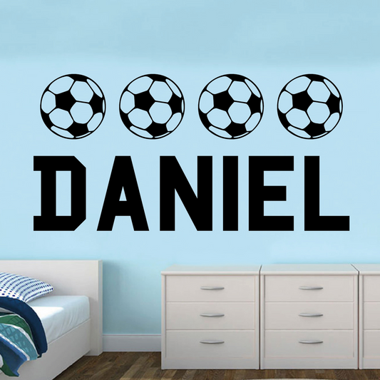 Football Boys Bedroom Wall Sticker | Vinyl art wall decor | Kids Feature wall art