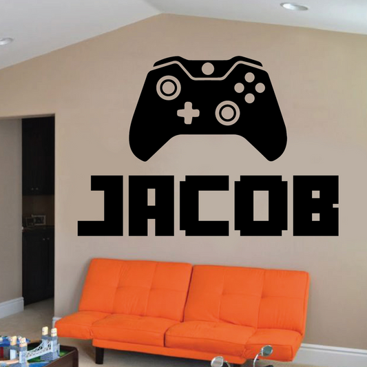 Gaming Boys Bedroom Wall Sticker | Vinyl art wall decor | Kids Feature wall art