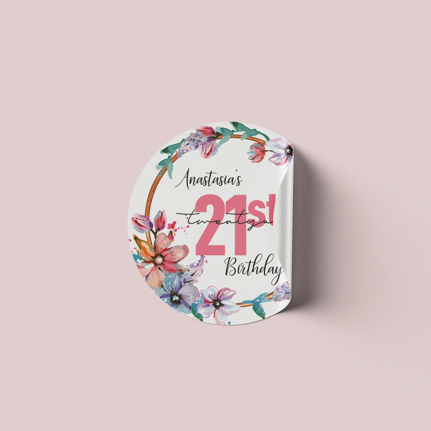 Sweet teens Birthday stickers | 16th 18th 21st Birthday Party Favours