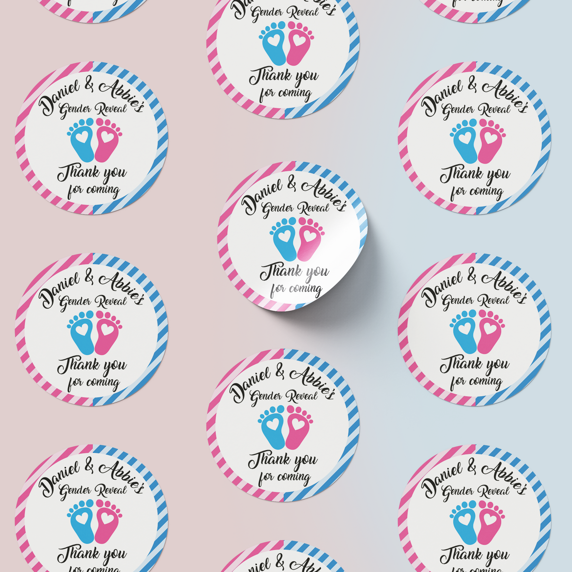 Gender Reveal Stripes design
