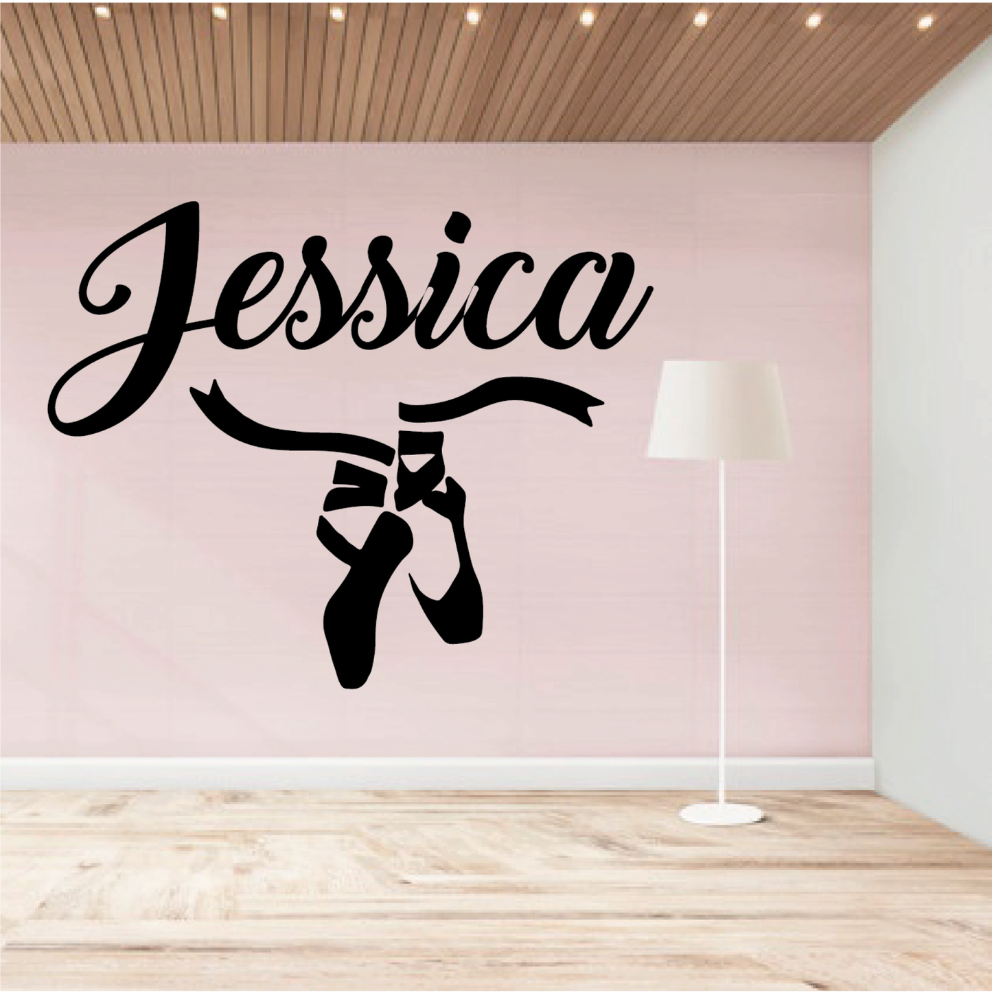 Ballerina Personalised Girls Bedroom Wall Sticker I Bedroom Decor Wall Art I Children Kids Ballet inspired Decor