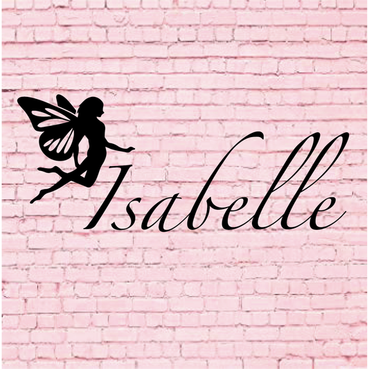 Fairy Personalised Girls Bedroom Wall Sticker I Bedroom Decor Wall Art I Children Kids Fairy Tinker Belle inspired Decor