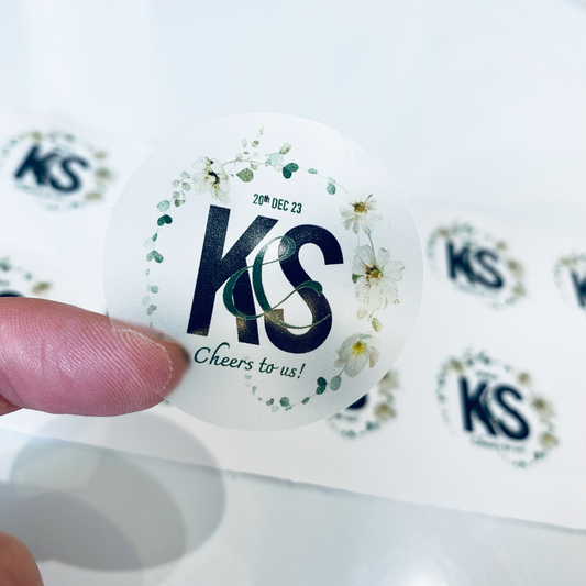   Initials White Green Flowers Wedding