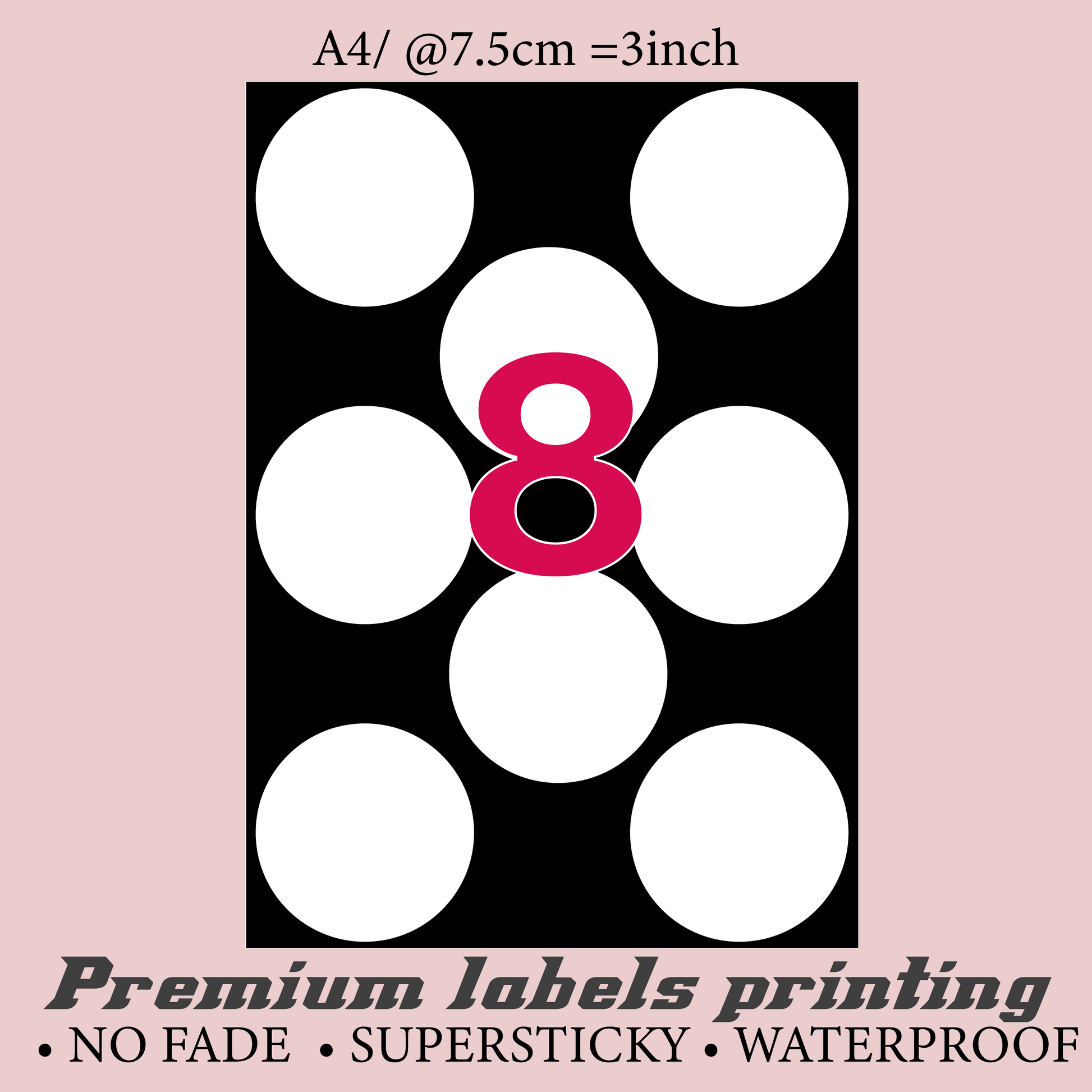 8 stickers @7.5cm
