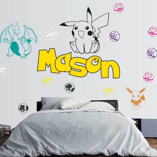Pocket Monsters Wall Sticker Wall Art Decal Mural