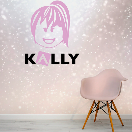 Roblox + Name Wall Decal Girl Character I Gaming Wall Sticker I Bedroom Decor I Kids Teen Bedroom