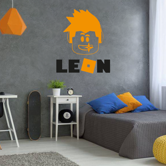 Roblox + Name Wall Decal I Personalised Gaming Wall Sticker I Bedroom Decor I Kids Teen Bedroom