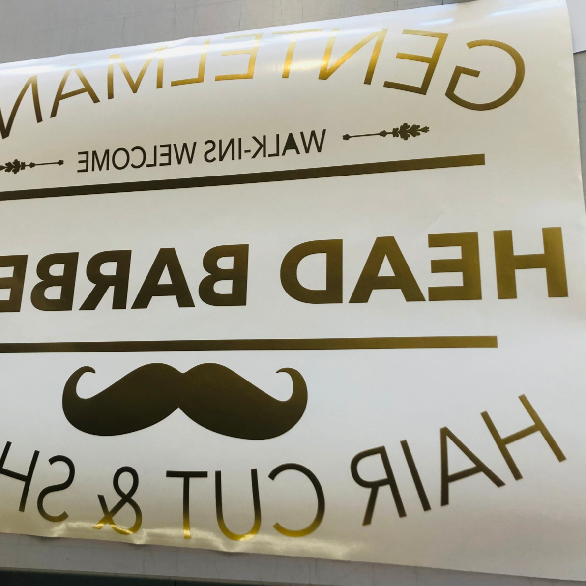 Barber Shop Window Decal