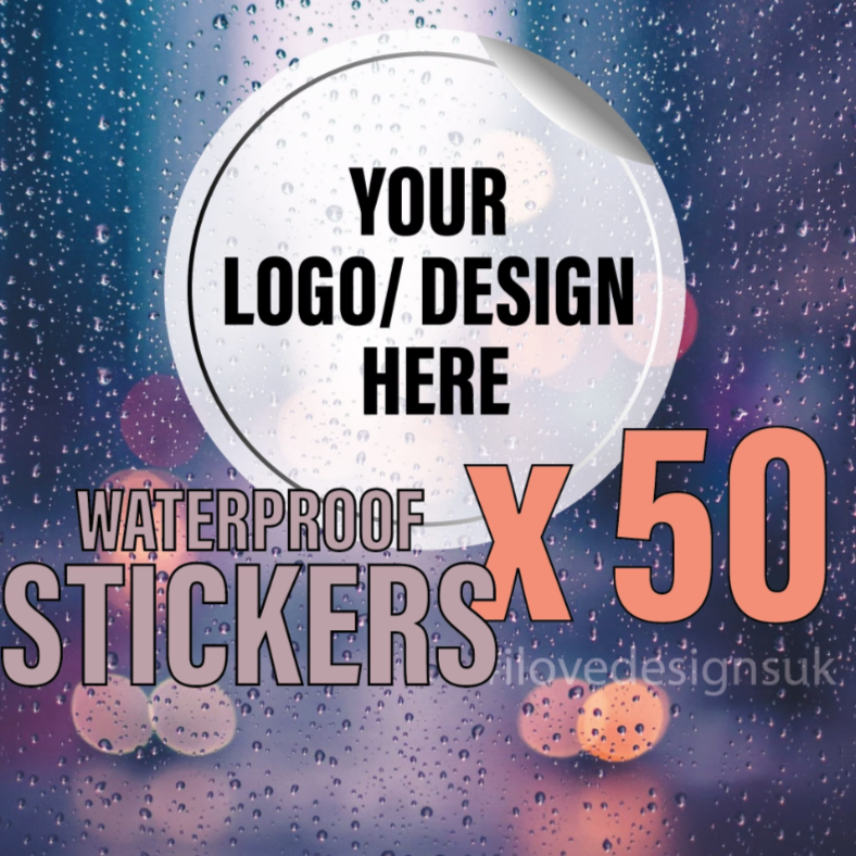 Waterproof custom print cut stickers