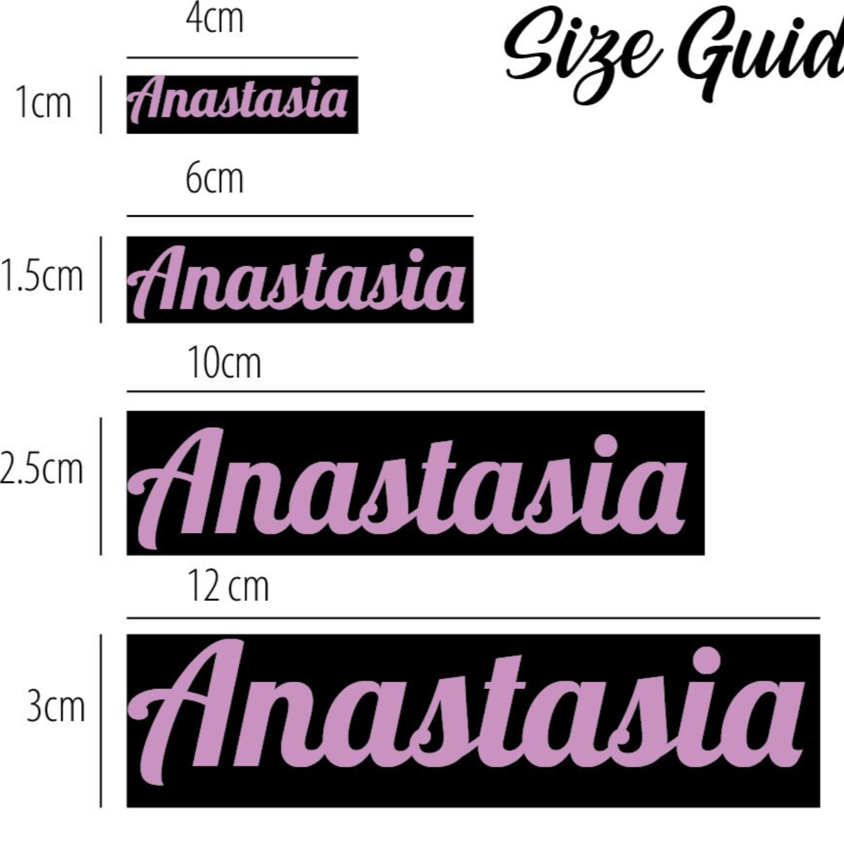 Name stickers guide