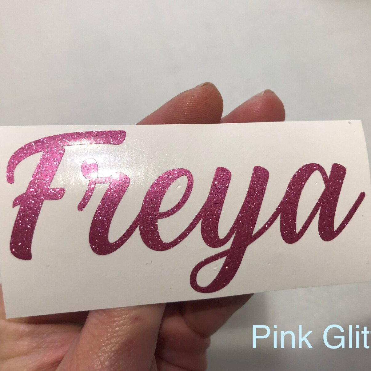 Glitter name stickers