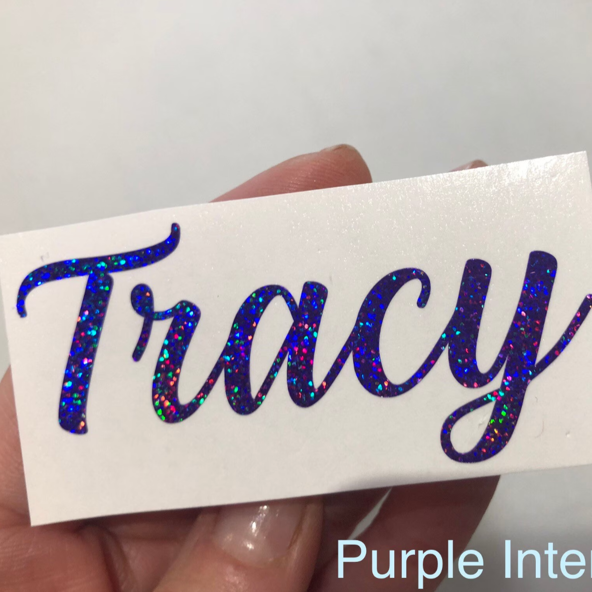 Glitter name stickers