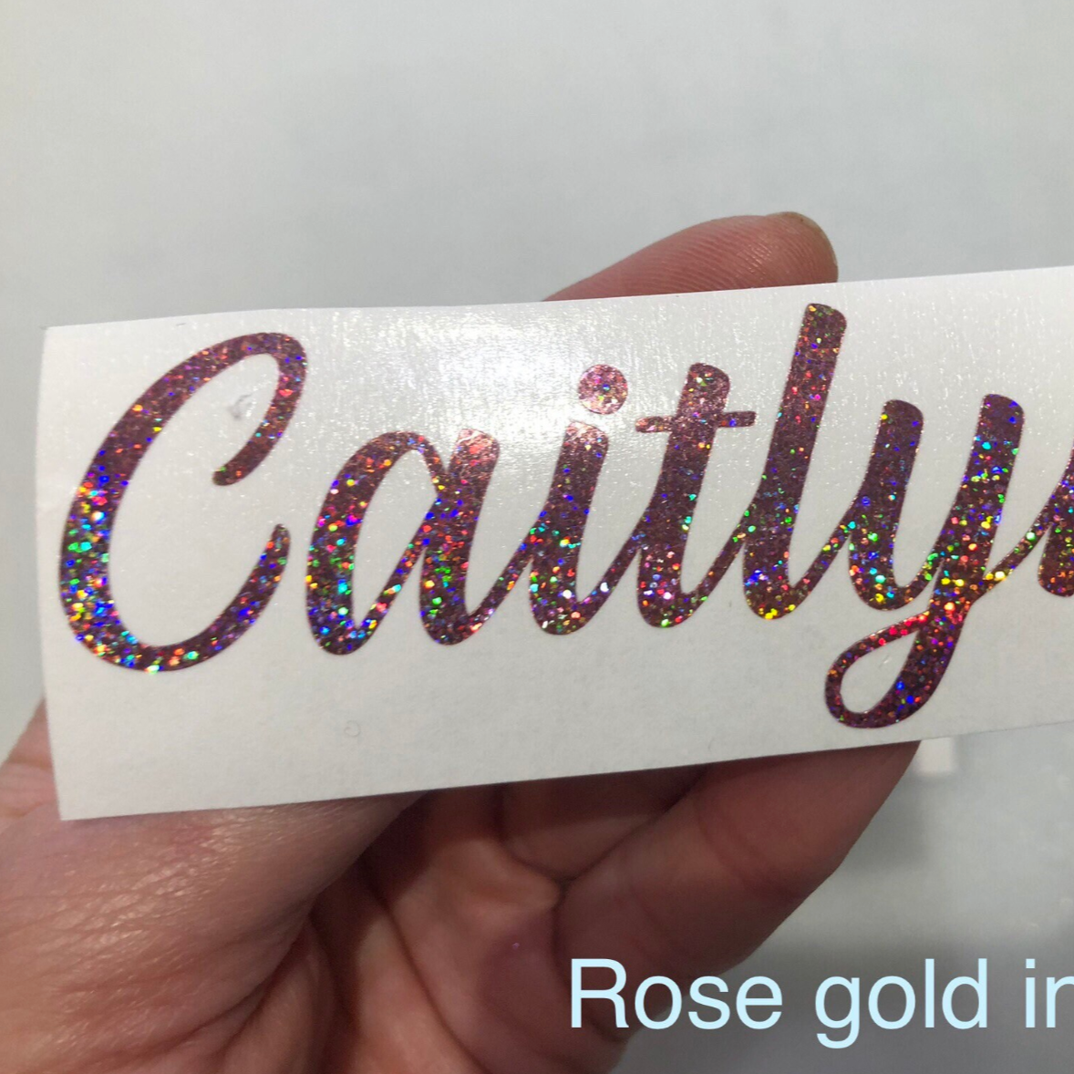 Glitter name stickers