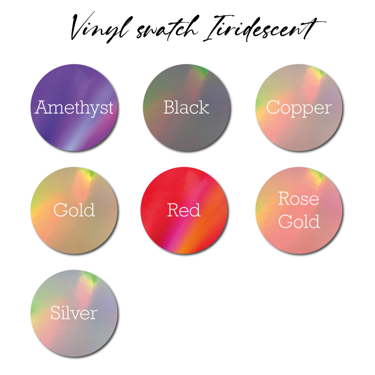 Iridescent colours polka dots