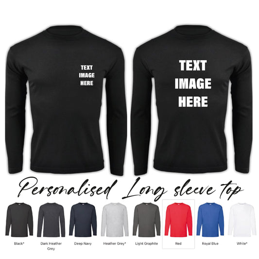 Long sleeve t-shirt | Unisex Personalised | Loungewear Top | Gift